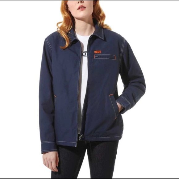 💖MEGA SALE💖VANS Pro Stitched Station Women’s Size Jacket Blue VN0A4CWPLKZ - Picture 6 of 9